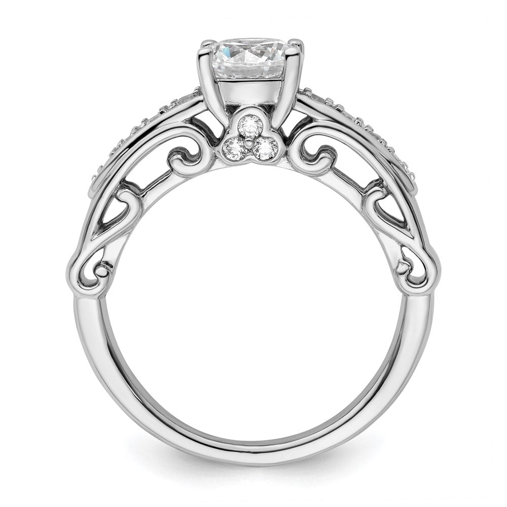 14K White Gold Lab Grown Diamond VS/SI FGH Semi-mount Engagement Rin