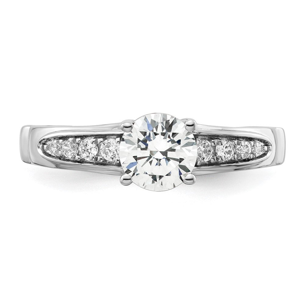 14K White Gold Lab Grown Diamond VS/SI FGH Semi-mount Engagement Rin