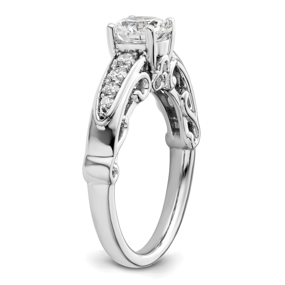 14K White Gold Lab Grown Diamond VS/SI FGH Semi-mount Engagement Rin