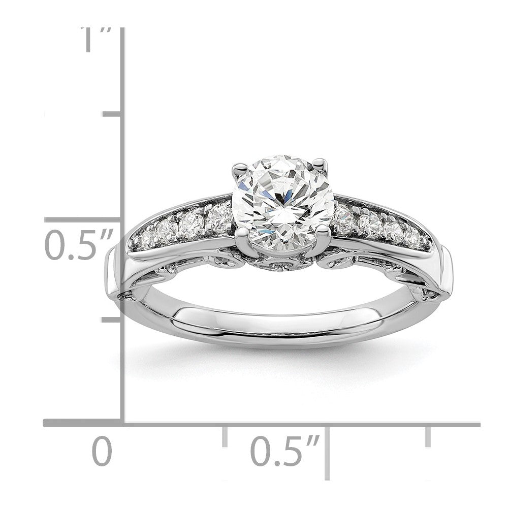 14K White Gold Lab Grown Diamond VS/SI FGH Semi-mount Engagement Rin