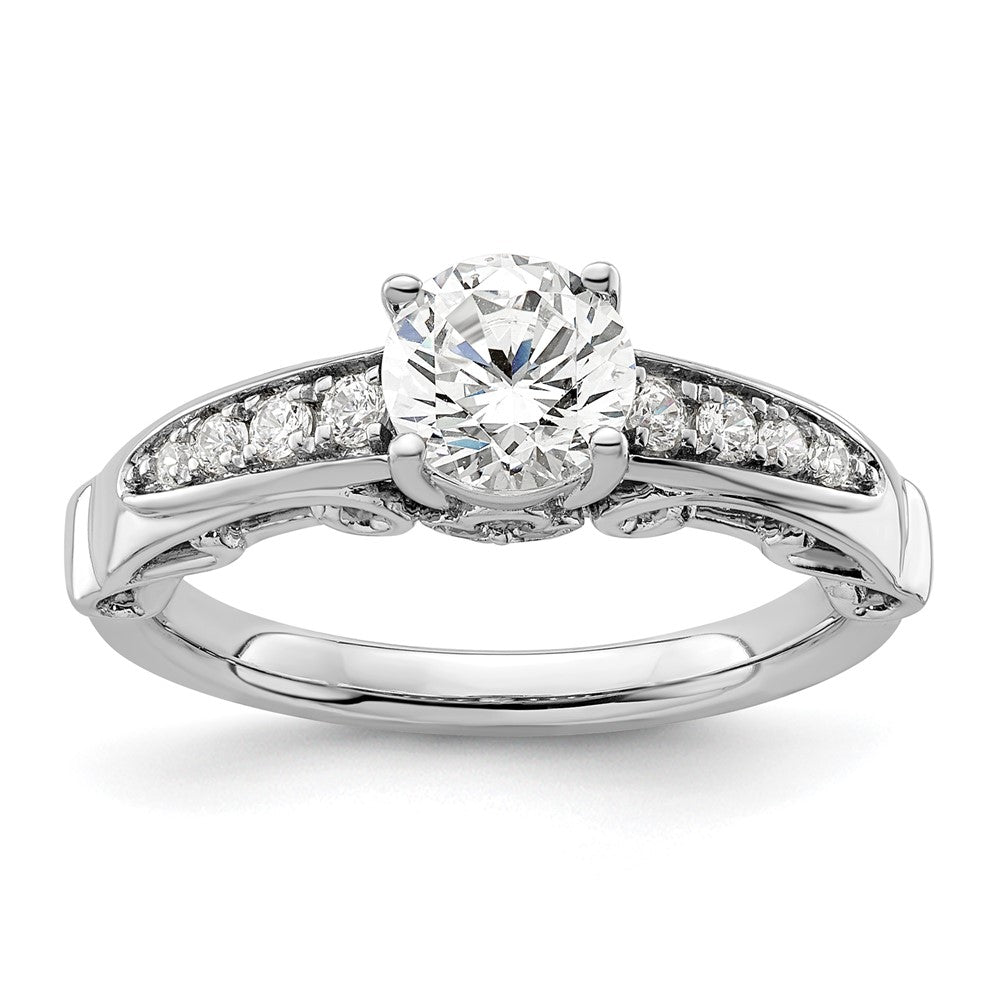 14K White Gold Lab Grown Diamond VS/SI FGH Semi-mount Engagement Rin