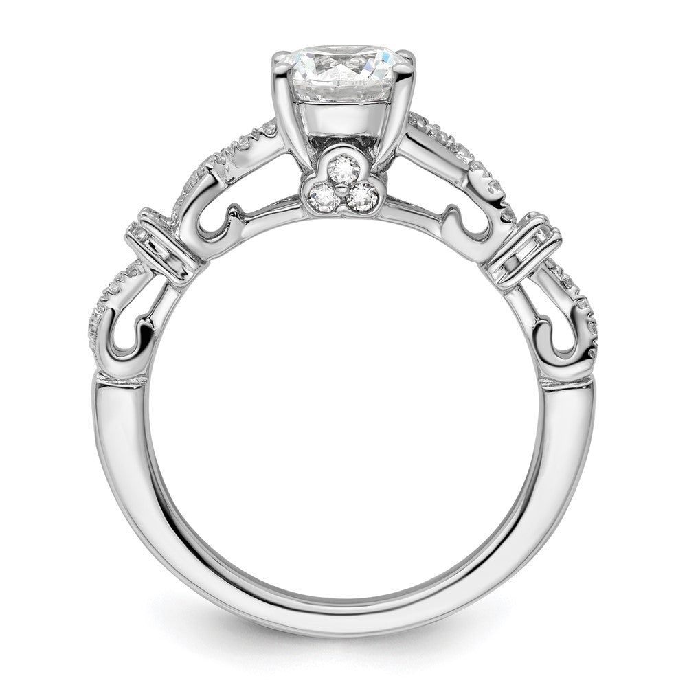 14K White Gold Lab Grown Diamond VS/SI FGH Semi-mount Engagement Rin