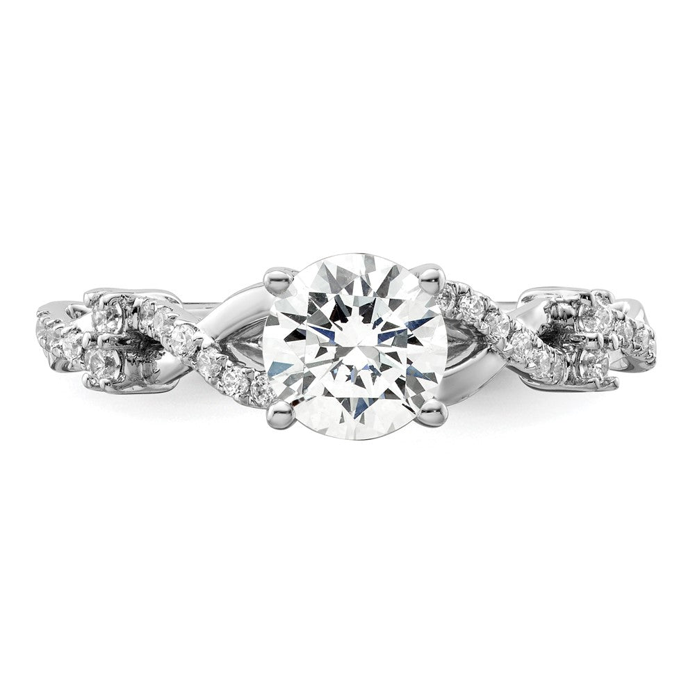 14K White Gold Lab Grown Diamond VS/SI FGH Semi-mount Engagement Rin