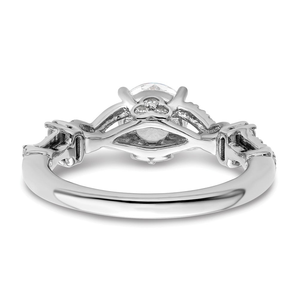 14K White Gold Lab Grown Diamond VS/SI FGH Semi-mount Engagement Rin