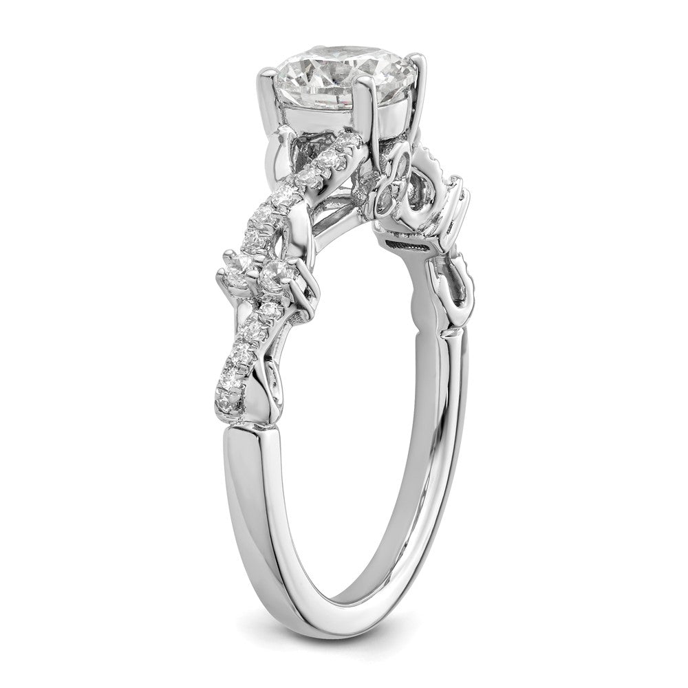 14K White Gold Lab Grown Diamond VS/SI FGH Semi-mount Engagement Rin