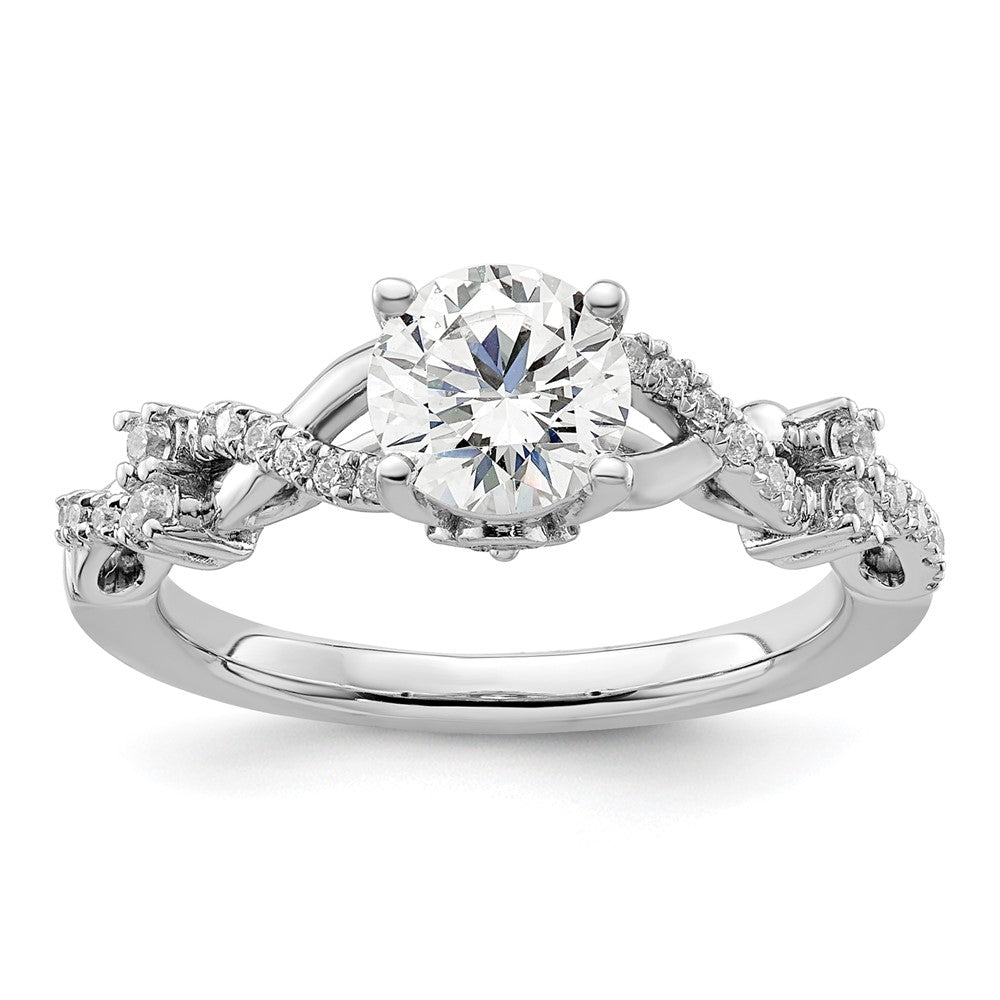 14K White Gold Lab Grown Diamond VS/SI FGH Semi-mount Engagement Rin