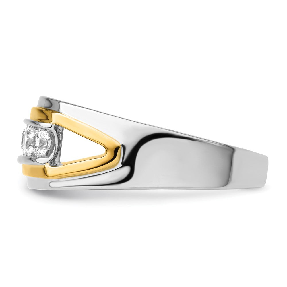 14K Two-Tone Lab Grown Diamond VS/SI FGH Men's Ring