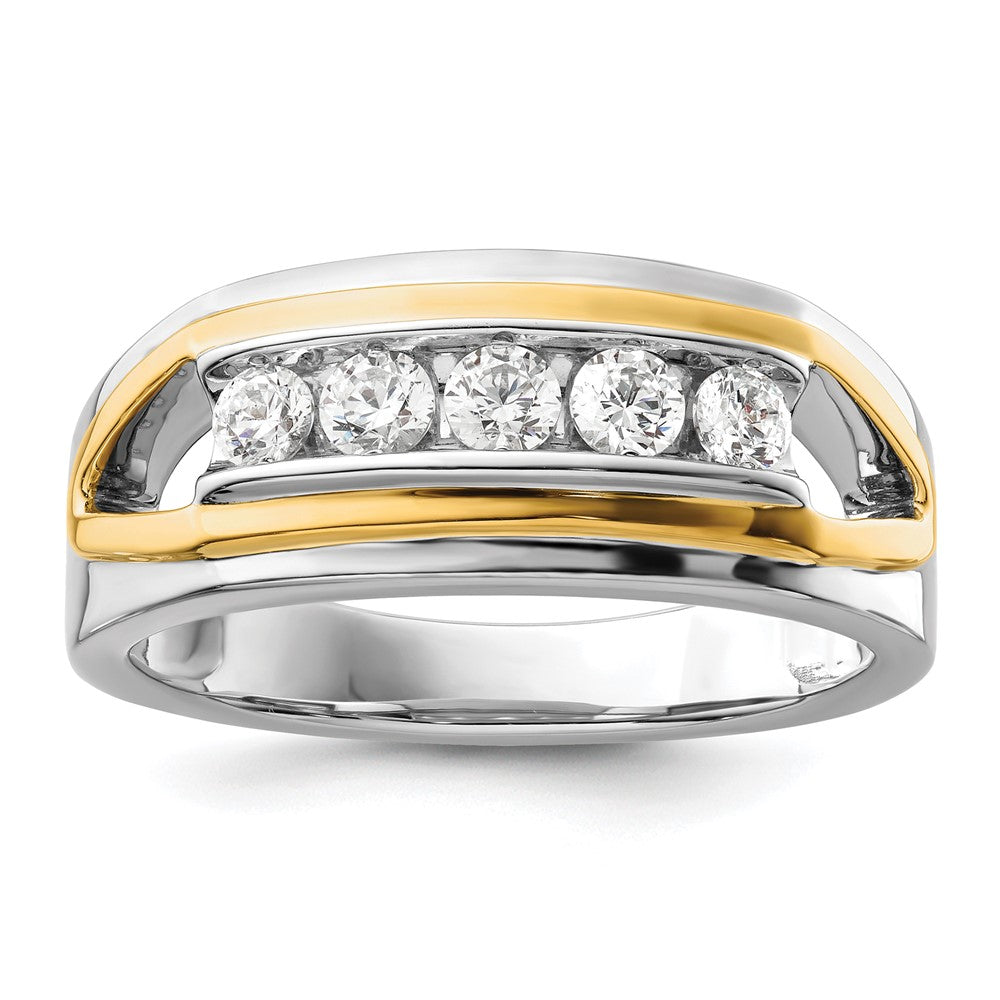 14K Two-Tone Lab Grown Diamond VS/SI FGH Men's Ring