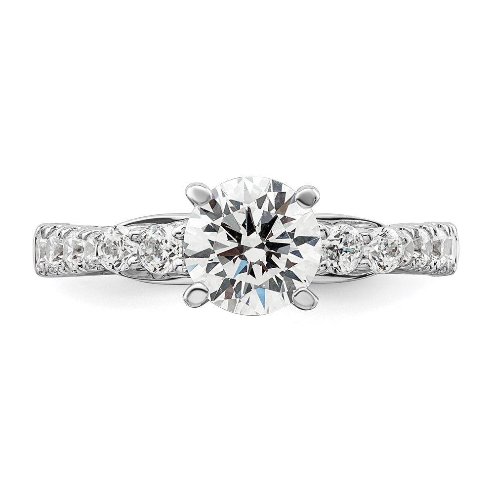 14K White Gold Lab Grown Diamond VS/SI FGH Semi-mount Engagement Rin