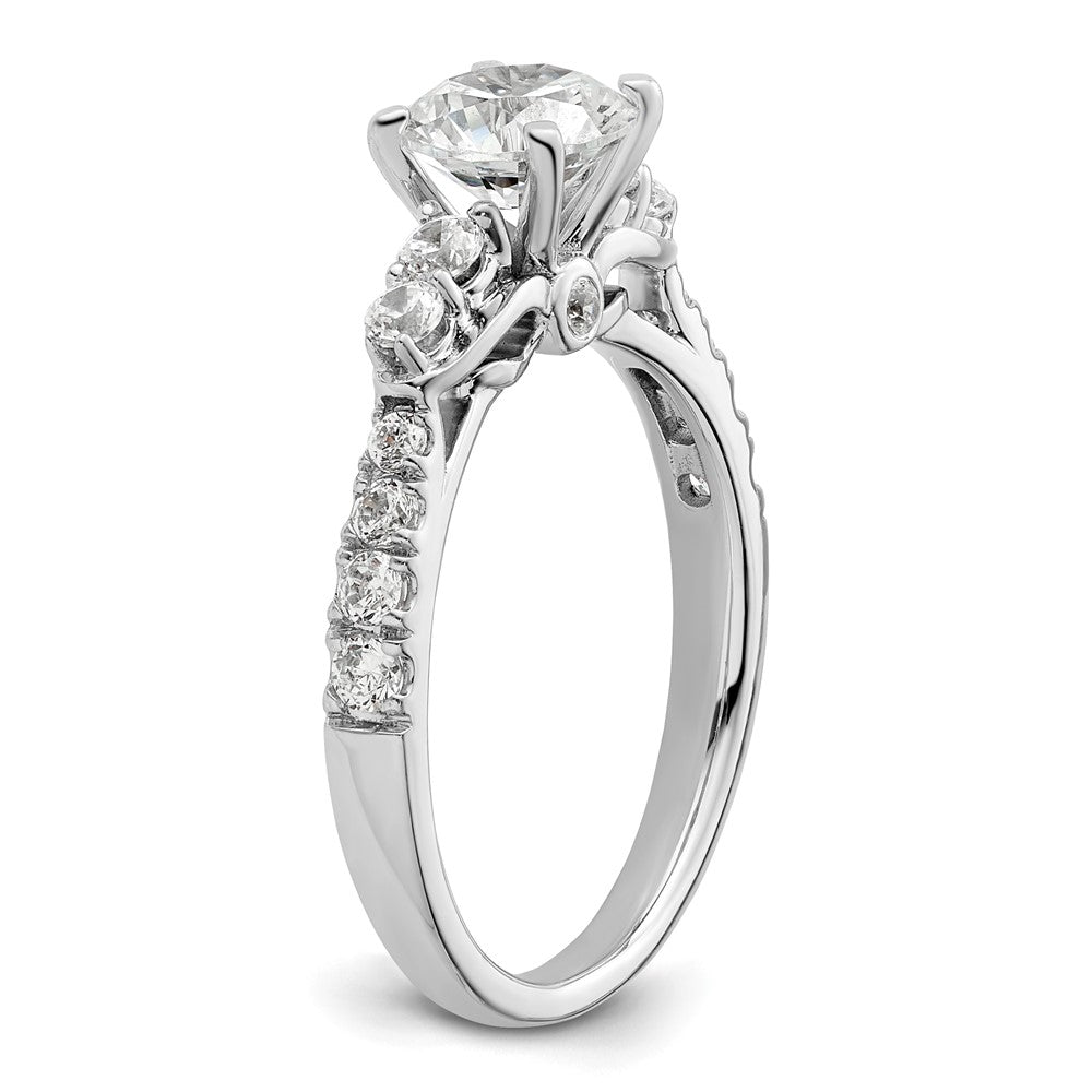 14K White Gold Lab Grown Diamond VS/SI FGH Semi-mount Engagement Rin