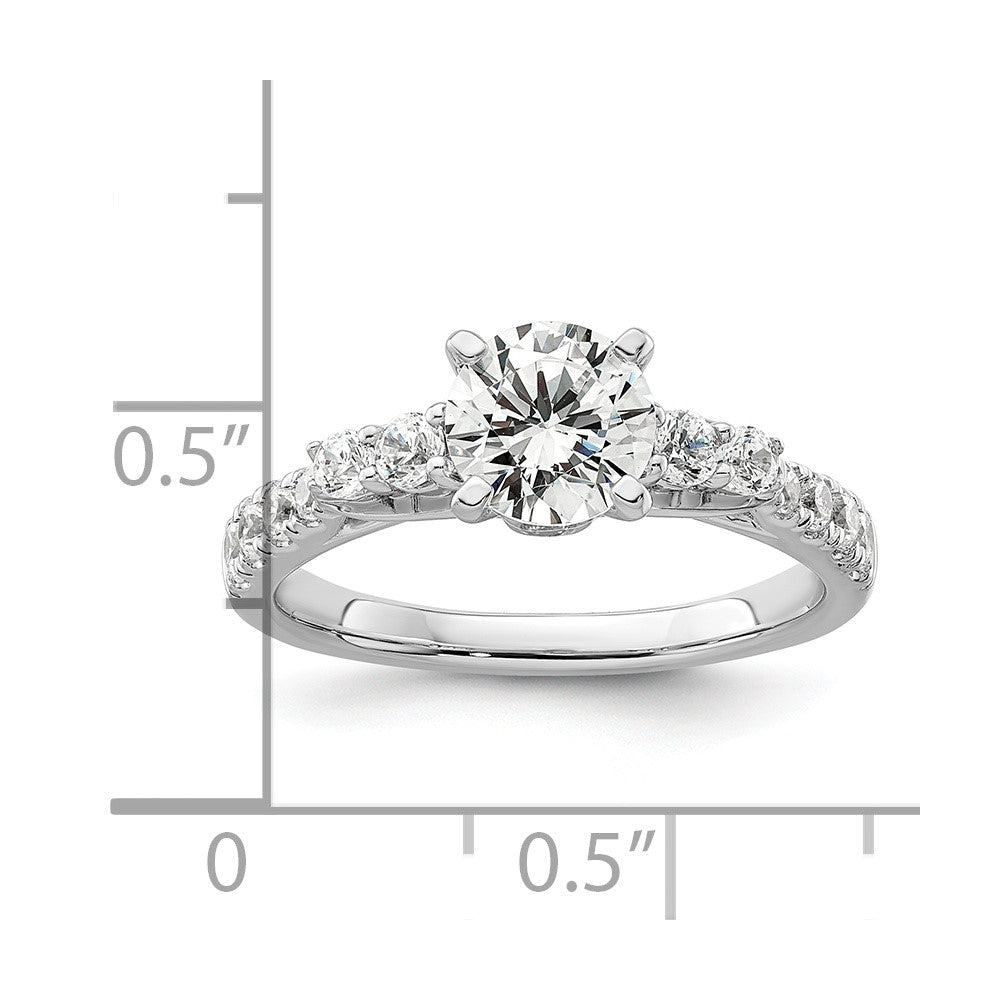 14K White Gold Lab Grown Diamond VS/SI FGH Semi-mount Engagement Rin