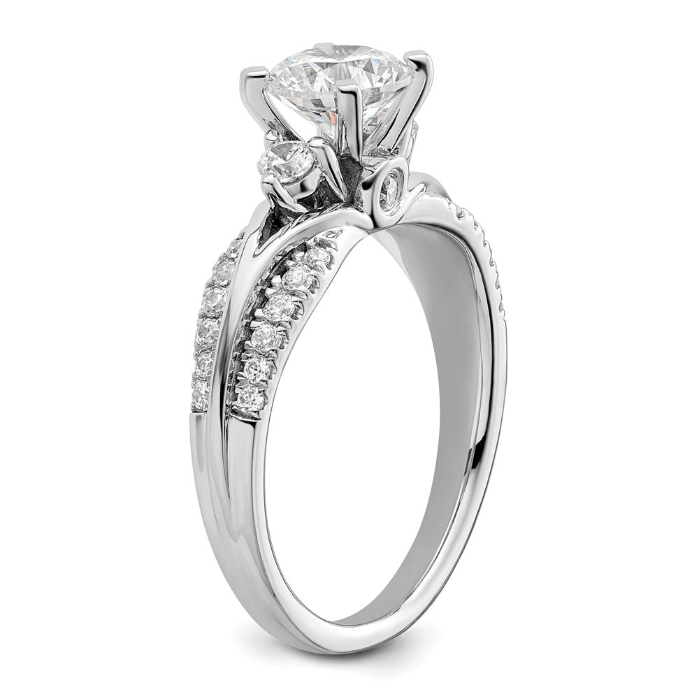 14K White Gold Lab Grown Diamond VS/SI FGH Semi-mount Engagement Rin