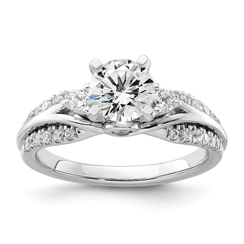 14K White Gold Lab Grown Diamond VS/SI FGH Semi-mount Engagement Rin