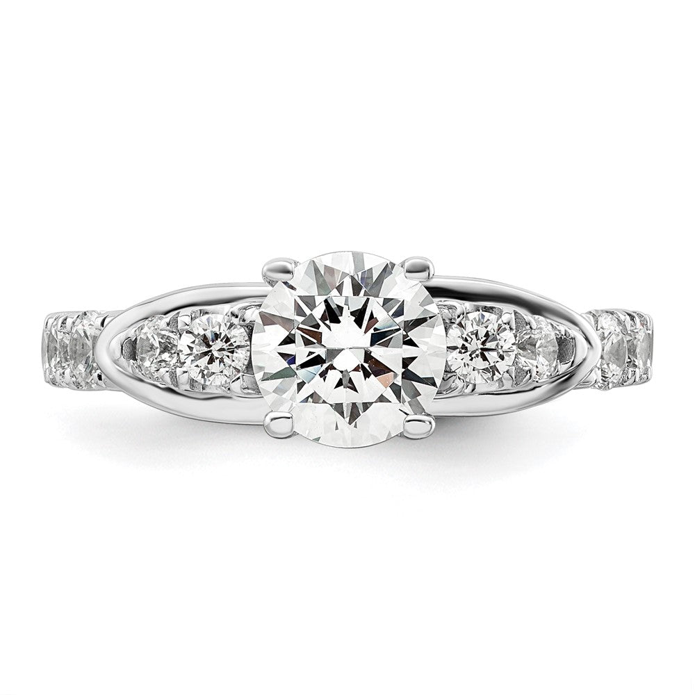 14K White Gold Lab Grown Diamond VS/SI FGH Semi-mount Engagement Rin