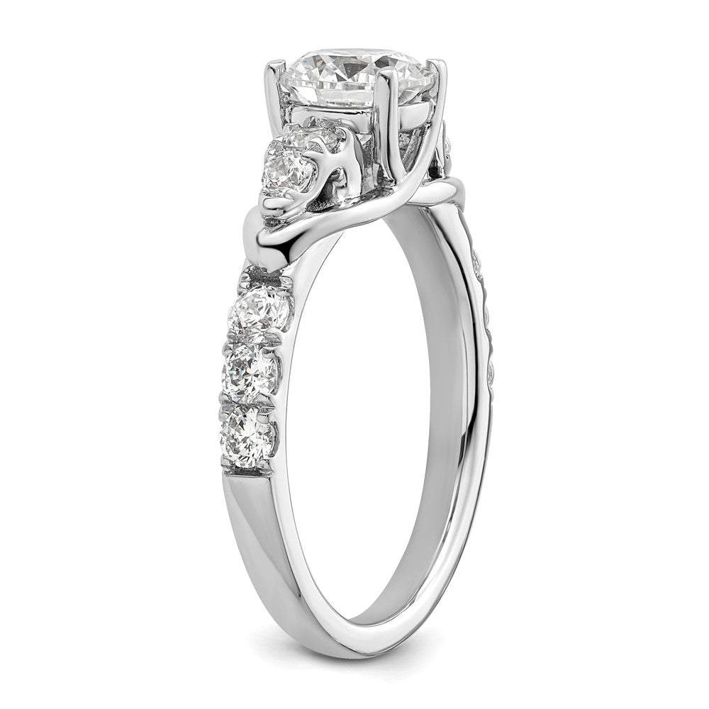 14K White Gold Lab Grown Diamond VS/SI FGH Semi-mount Engagement Rin