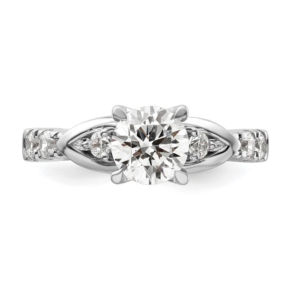 14K White Gold Lab Grown Diamond VS/SI FGH Semi-mount Engagement Rin