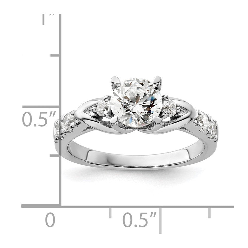 14K White Gold Lab Grown Diamond VS/SI FGH Semi-mount Engagement Rin