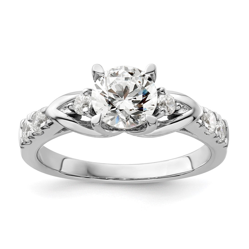 14K White Gold Lab Grown Diamond VS/SI FGH Semi-mount Engagement Rin