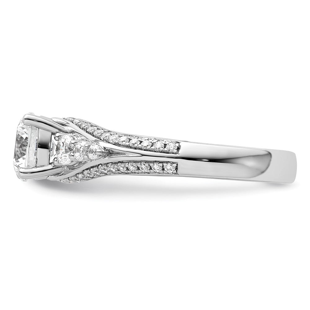 14K White Gold Lab Grown VS/SI FGH Dia Semi-mount Engagement Ring