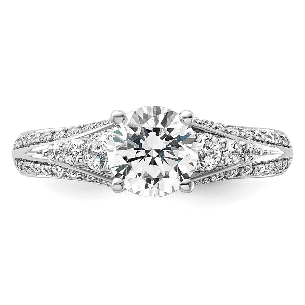 14K White Gold Lab Grown VS/SI FGH Dia Semi-mount Engagement Ring