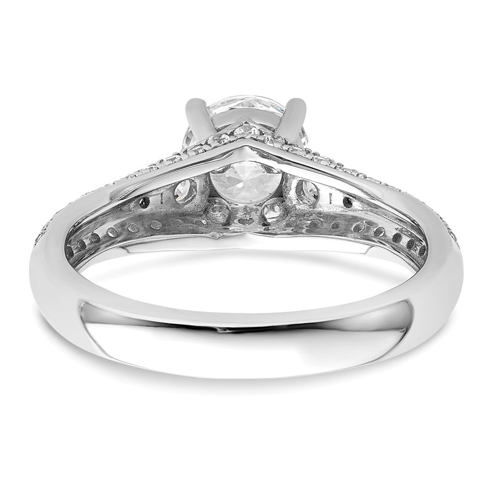 14K White Gold Lab Grown VS/SI FGH Dia Semi-mount Engagement Ring