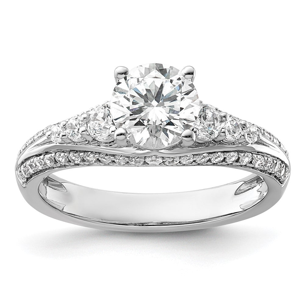 14K White Gold Lab Grown VS/SI FGH Dia Semi-mount Engagement Ring