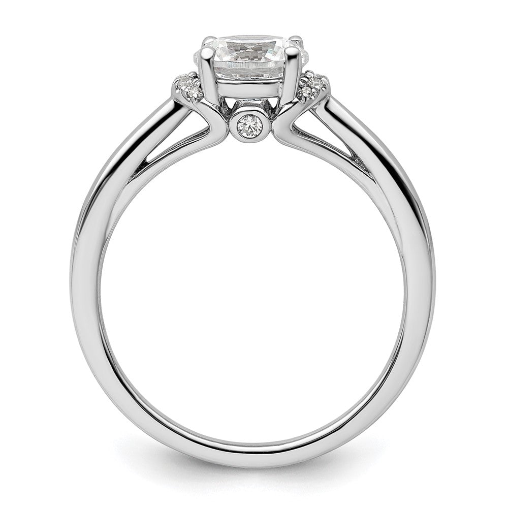 14K White Gold Lab Grown Diamond VS/SI FGH Semi-mount Eng Ring