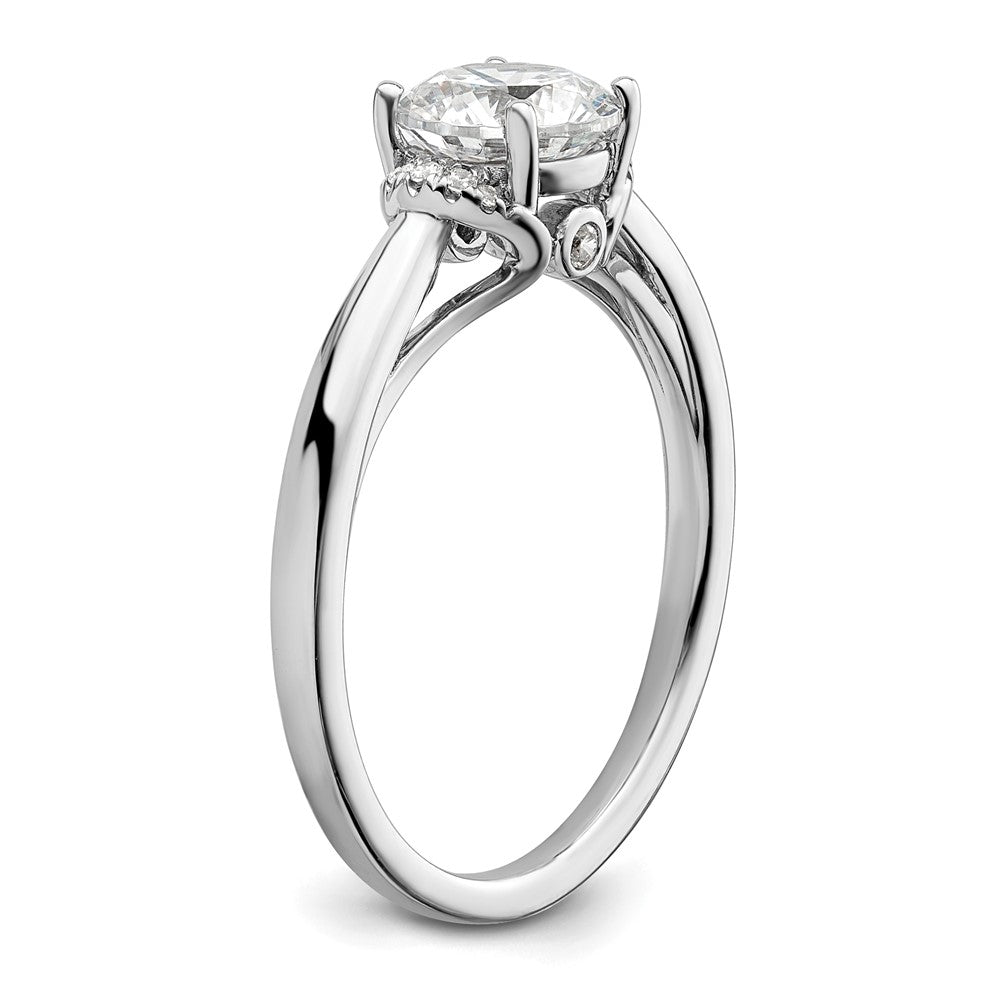 14K White Gold Lab Grown Diamond VS/SI FGH Semi-mount Eng Ring