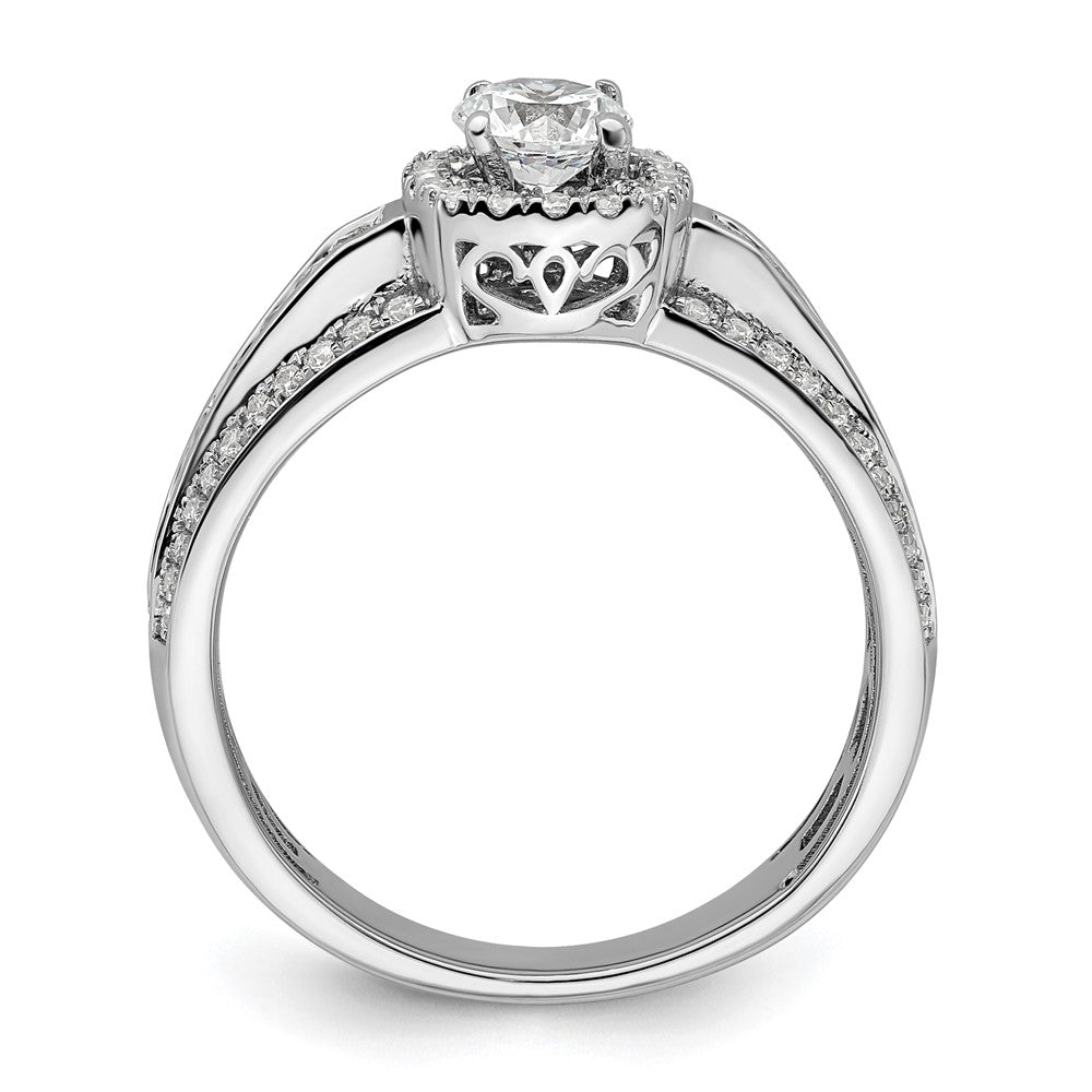 14K White Gold Lab Grown Diamond VS/SI FGH Semi-mount Engagement Rin