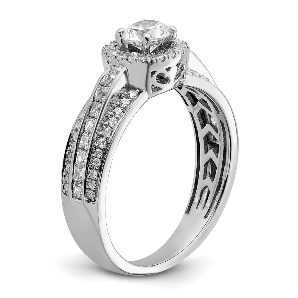 14K White Gold Lab Grown Diamond VS/SI FGH Semi-mount Engagement Rin