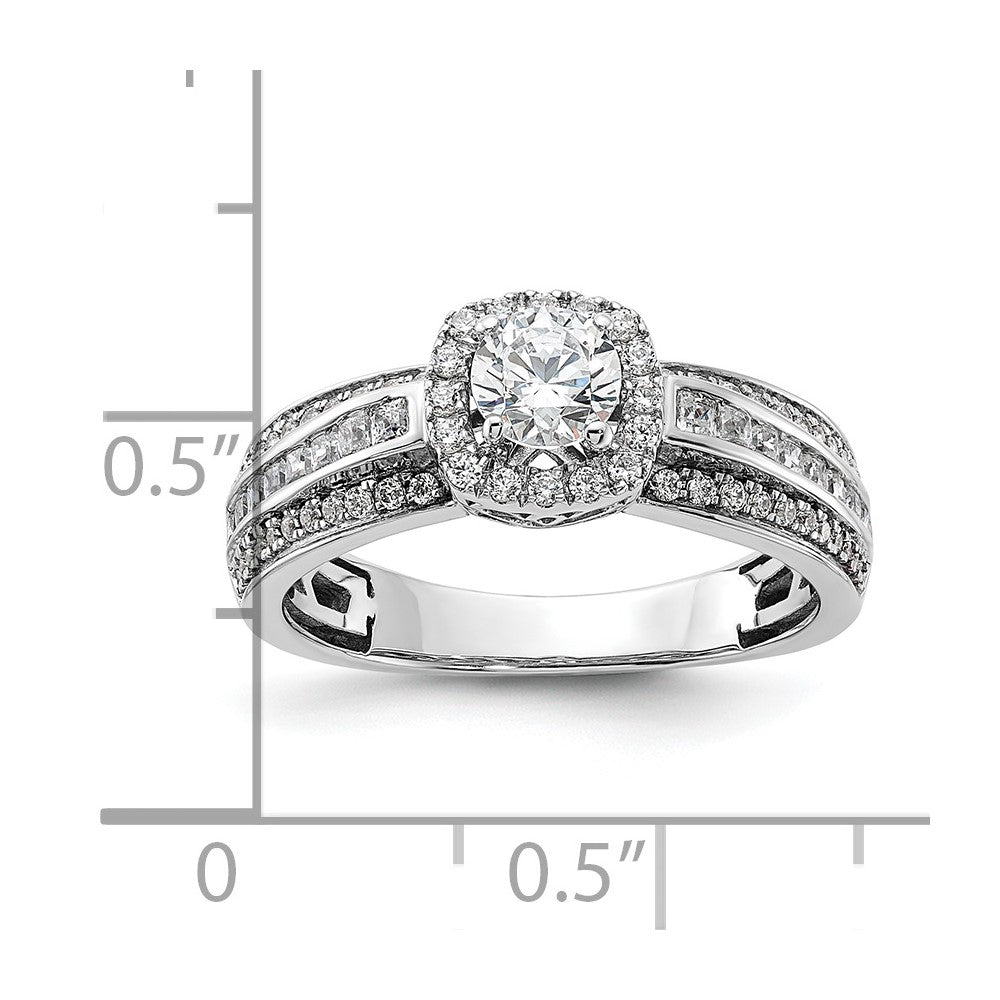 14K White Gold Lab Grown Diamond VS/SI FGH Semi-mount Engagement Rin