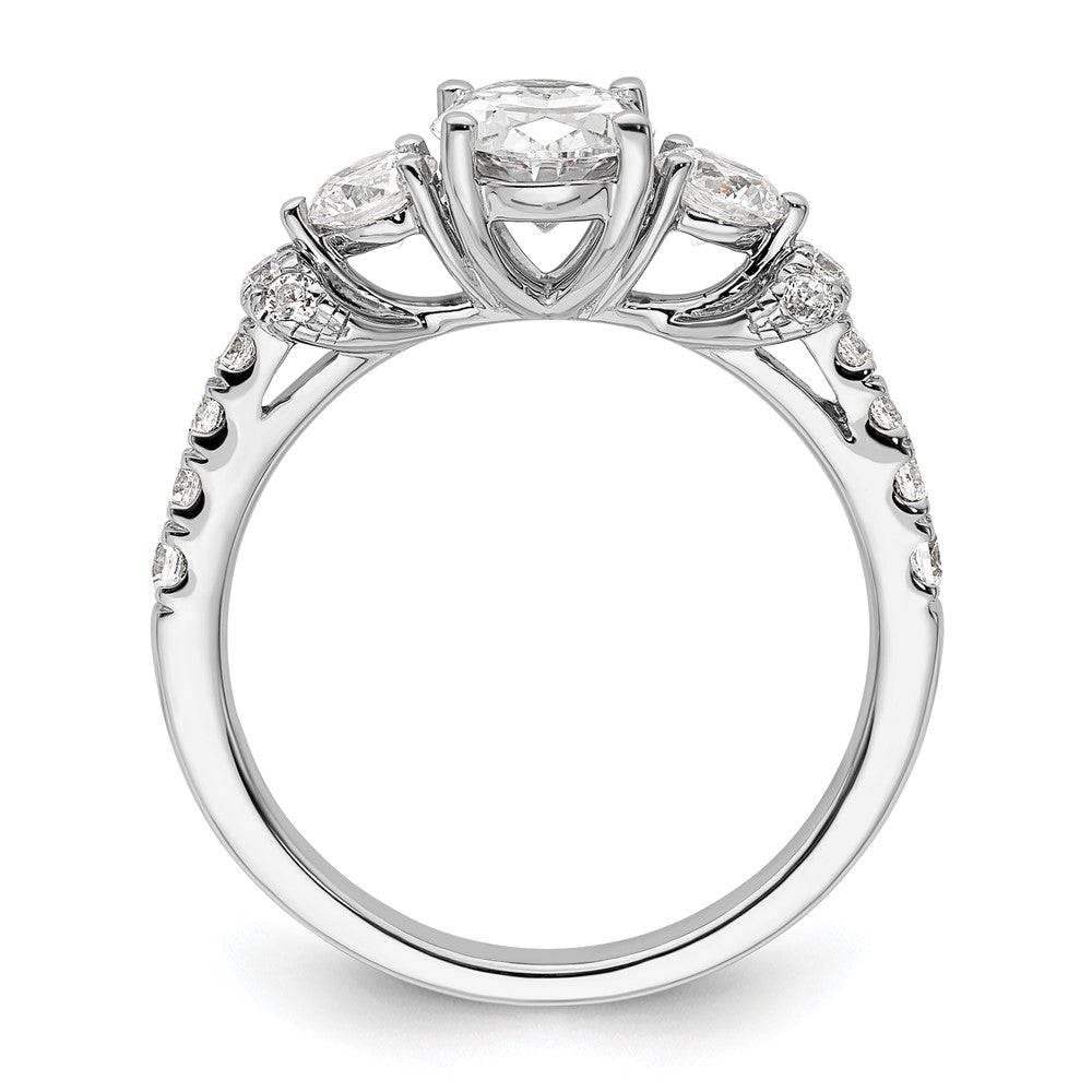 14K White Gold Lab Grown Diamond VS/SI FGH Semi-mount Engagement Rin