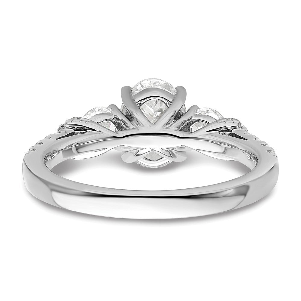 14K White Gold Lab Grown Diamond VS/SI FGH Semi-mount Engagement Rin