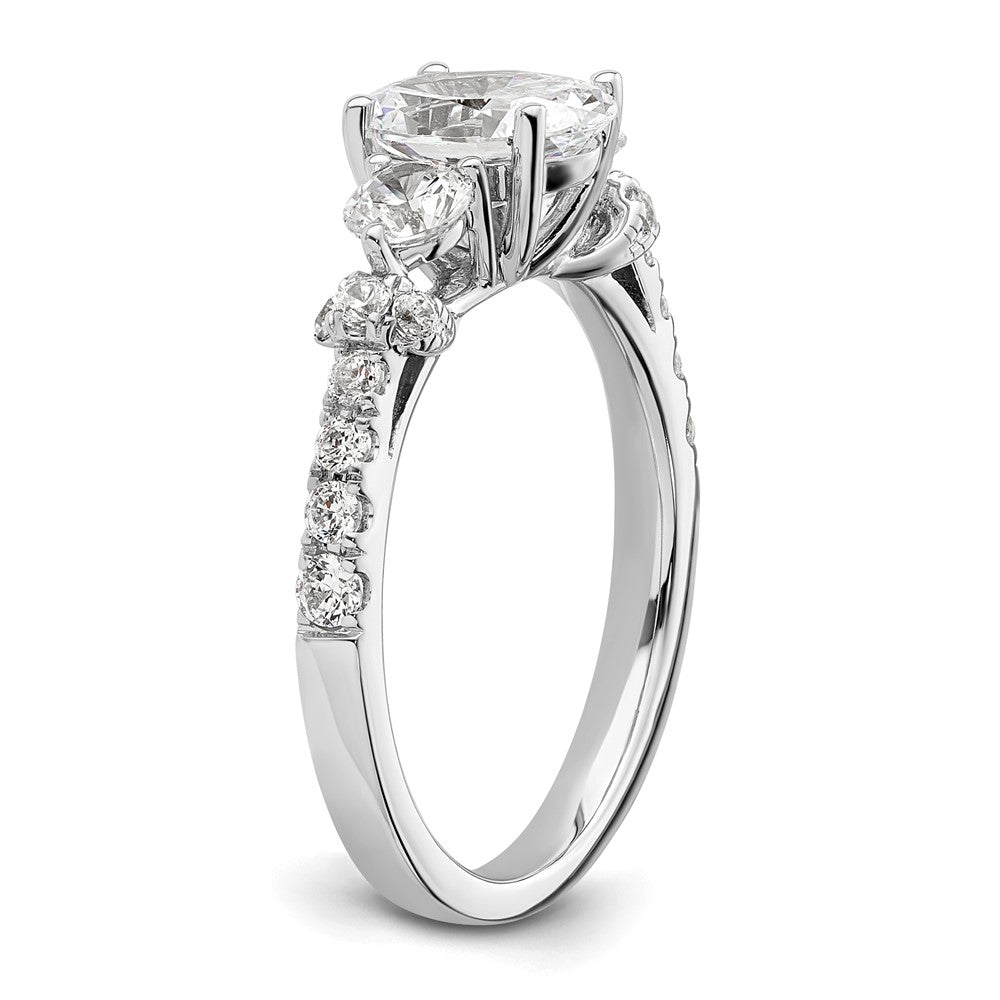 14K White Gold Lab Grown Diamond VS/SI FGH Semi-mount Engagement Rin