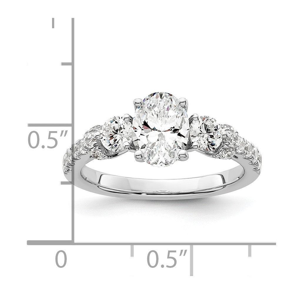 14K White Gold Lab Grown Diamond VS/SI FGH Semi-mount Engagement Rin