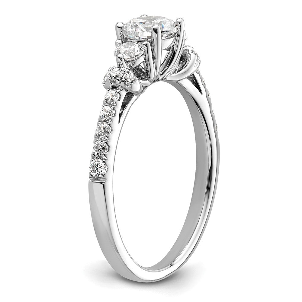 14K White Gold Lab Grown Diamond VS/SI FGH Semi-mount Engagement Rin