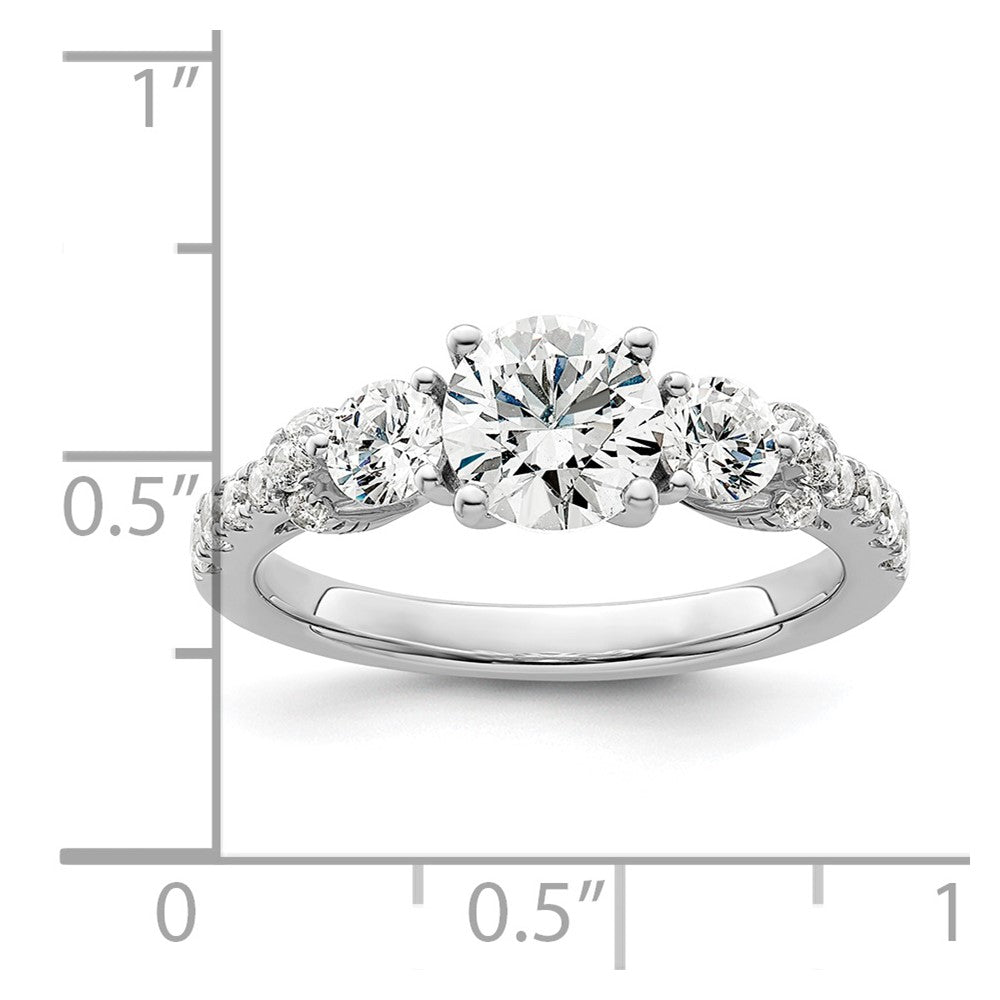 14K White Gold Lab Grown Diamond VS/SI FGH Semi-mount Engagement Rin