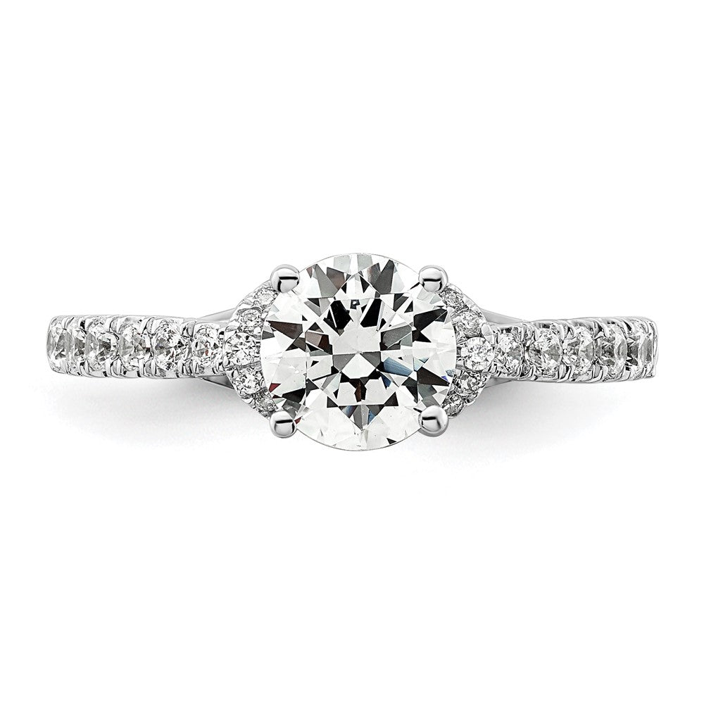 14K White Gold Lab Grown Diamond VS/SI FGH Semi-mount Engagement Rin