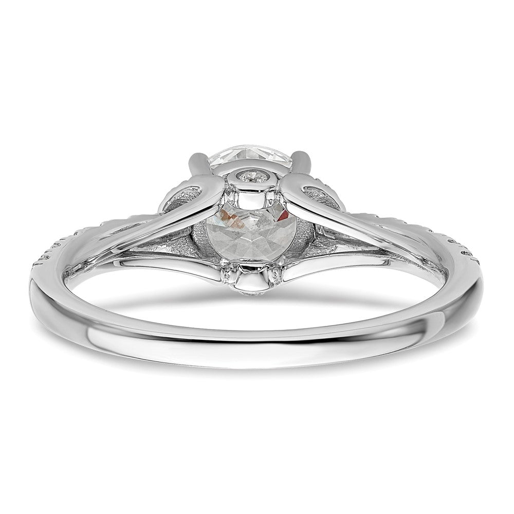 14K White Gold Lab Grown Diamond VS/SI FGH Semi-mount Engagement Rin