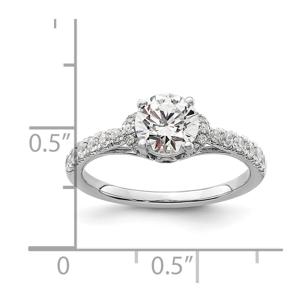 14K White Gold Lab Grown Diamond VS/SI FGH Semi-mount Engagement Rin