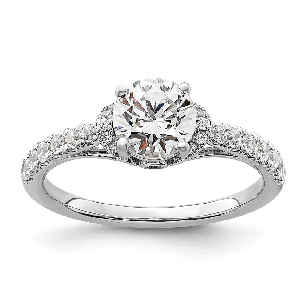 14K White Gold Lab Grown Diamond VS/SI FGH Semi-mount Engagement Rin