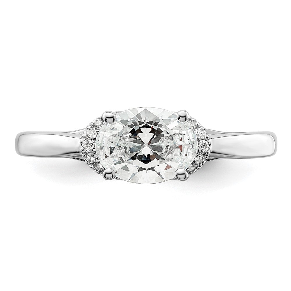 14K White Gold Lab Grown Diamond VS/SI FGH Semi-mount Engagement Rin