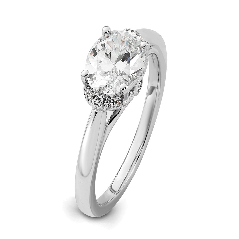 14K White Gold Lab Grown Diamond VS/SI FGH Semi-mount Engagement Rin