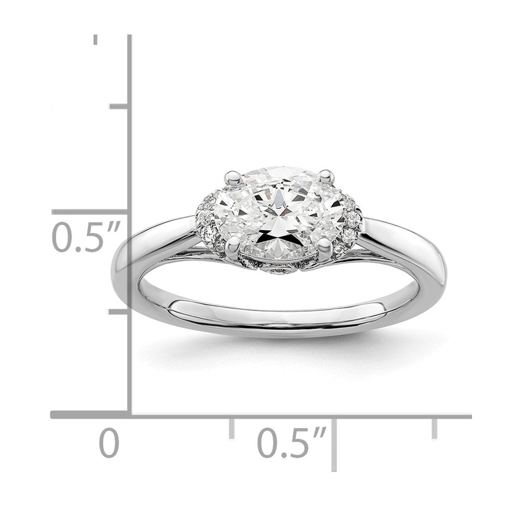 14K White Gold Lab Grown Diamond VS/SI FGH Semi-mount Engagement Rin