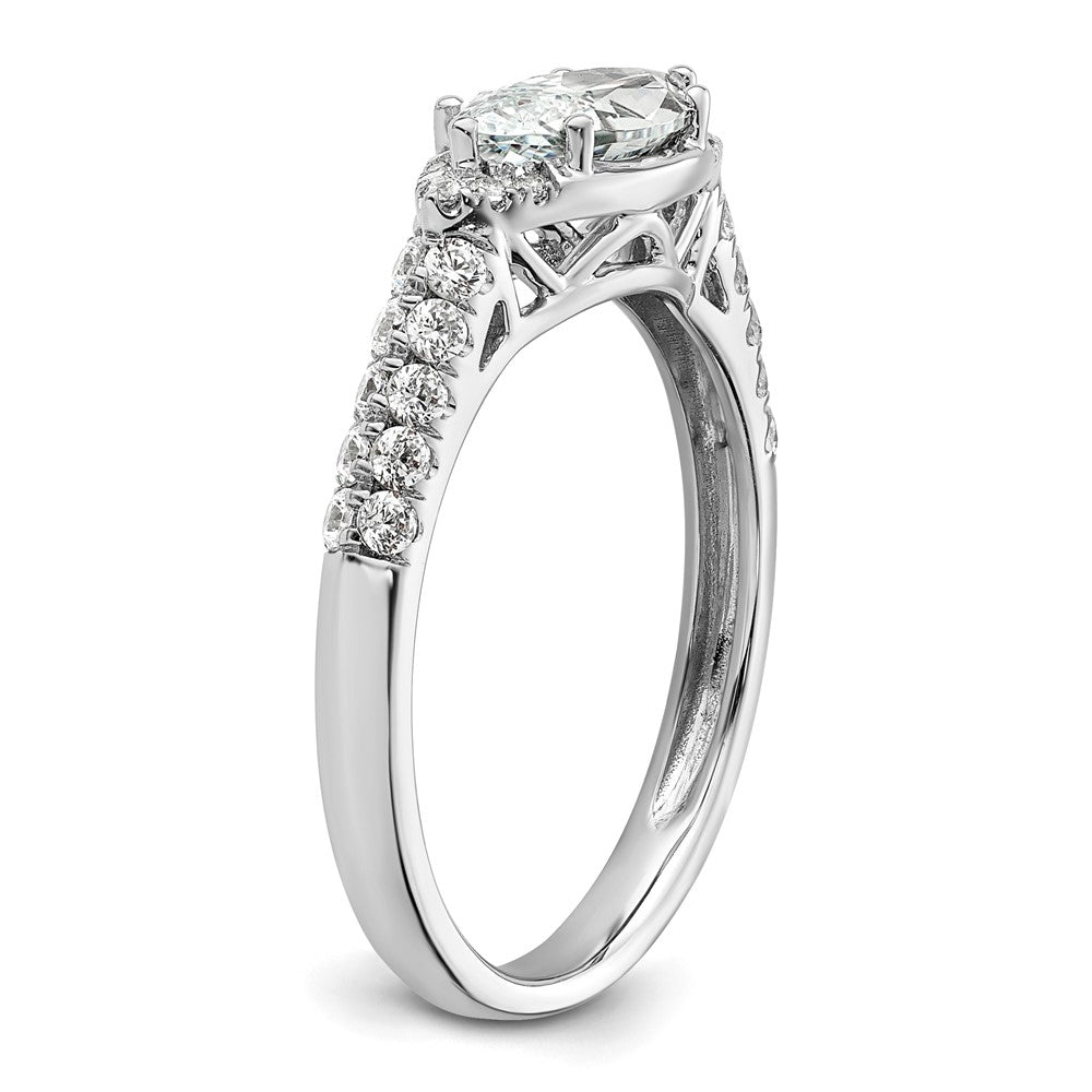 14K White Gold Lab Grown Diamond VS/SI FGH Semi-mount Engagement Rin