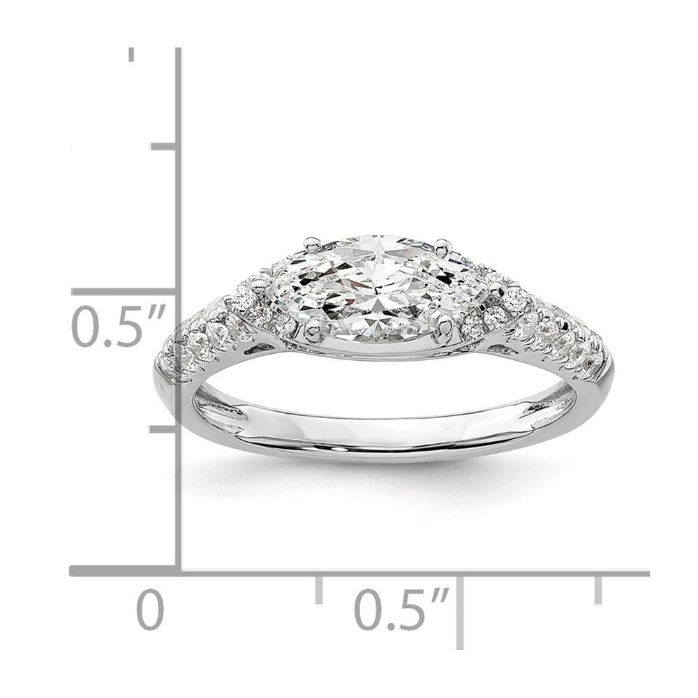 14K White Gold Lab Grown Diamond VS/SI FGH Semi-mount Engagement Rin