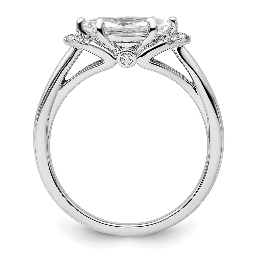 14K White Gold Lab Grown Diamond VS/SI FGH Semi-mount Engagement Ring