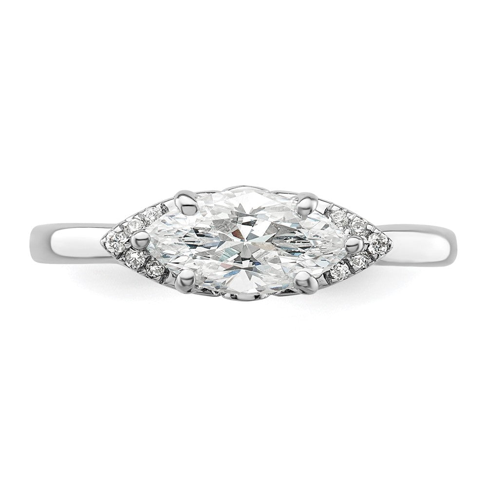 14K White Gold Lab Grown Diamond VS/SI FGH Semi-mount Engagement Ring