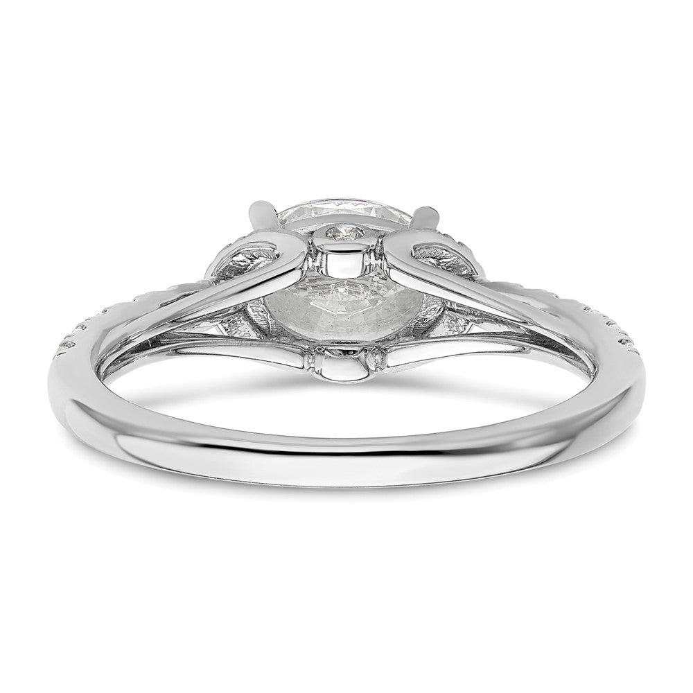 14K White Gold Lab Grown Diamond VS/SI FGH Semi-mount Engagement Rin