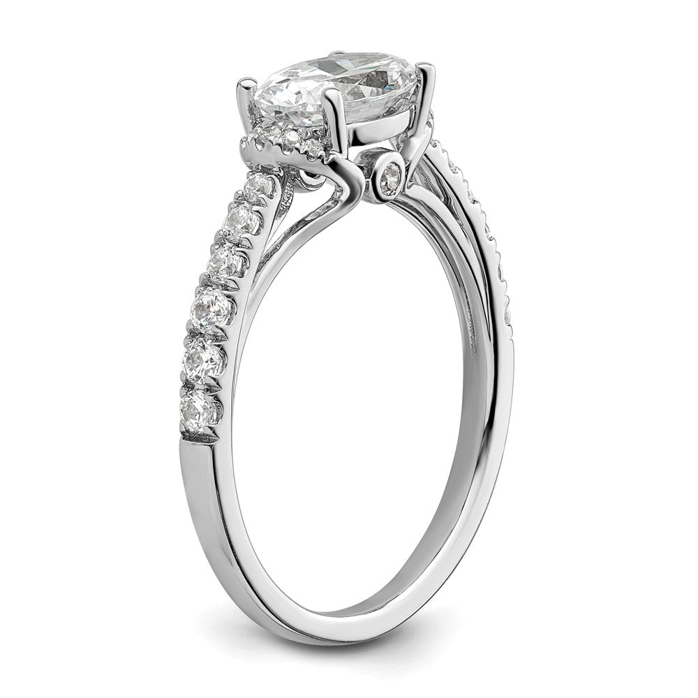 14K White Gold Lab Grown Diamond VS/SI FGH Semi-mount Engagement Rin